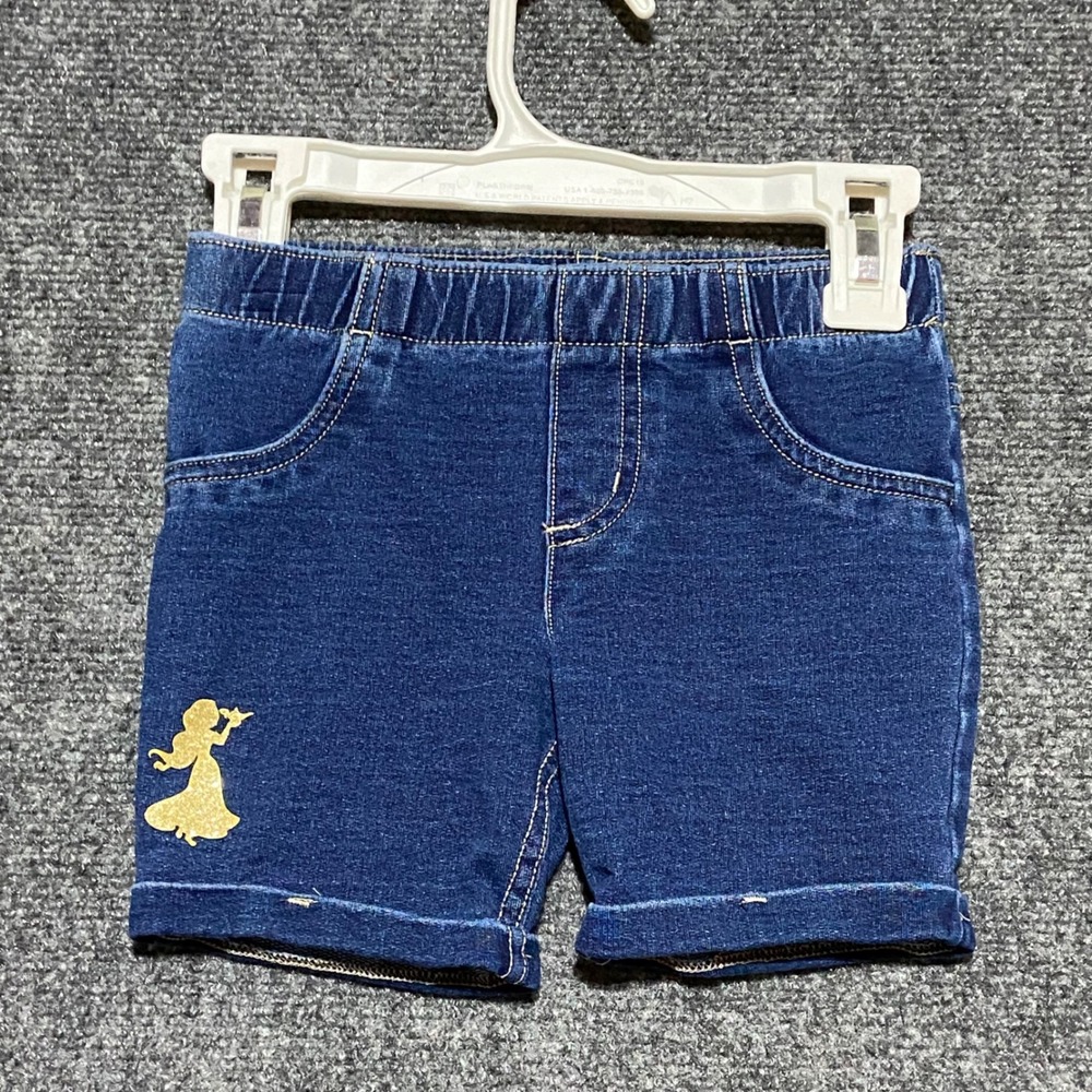 Disney Jumping Beans Girls‎ Blue Soft Denim Jasmine Shorts Size 4 GE92D004GALA
